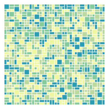 Soyut renk geometrik şekiller deseni, üretken hesaplama sanatı çizimi, renk kareleri ve dikdörtgenler 