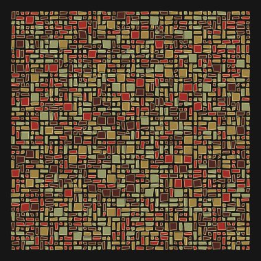 Soyut renk geometrik şekiller deseni, üretken hesaplama sanatı çizimi, renk kareleri ve dikdörtgenler 