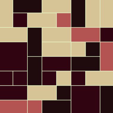 Soyut renk geometrik şekiller deseni, üretken hesaplama sanatı çizimi, renk kareleri ve dikdörtgenler 