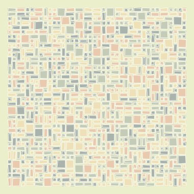 Soyut renk geometrik şekiller deseni, üretken hesaplama sanatı çizimi, renk kareleri ve dikdörtgenler 