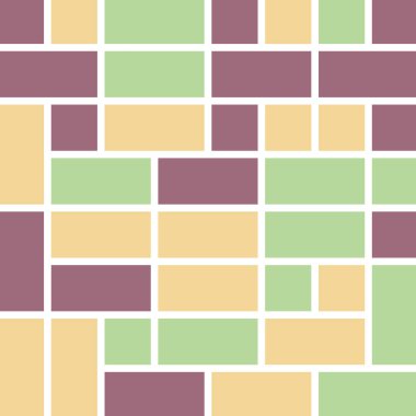 Soyut renk geometrik şekiller deseni, üretken hesaplama sanatı çizimi, renk kareleri ve dikdörtgenler 