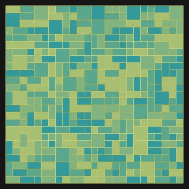 Soyut renk geometrik şekiller deseni, üretken hesaplama sanatı çizimi, renk kareleri ve dikdörtgenler 
