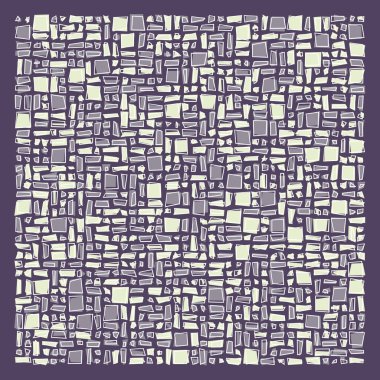 Soyut renk geometrik şekiller deseni, üretken hesaplama sanatı çizimi, renk kareleri ve dikdörtgenler 