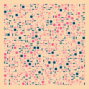 Soyut renk geometrik şekiller deseni, üretken hesaplama sanatı çizimi, renk kareleri ve dikdörtgenler 