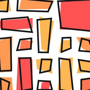 Soyut renk geometrik şekiller deseni, üretken hesaplama sanatı çizimi, renk kareleri ve dikdörtgenler 