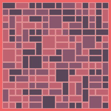Soyut renk geometrik şekiller deseni, üretken hesaplama sanatı çizimi, renk kareleri ve dikdörtgenler 