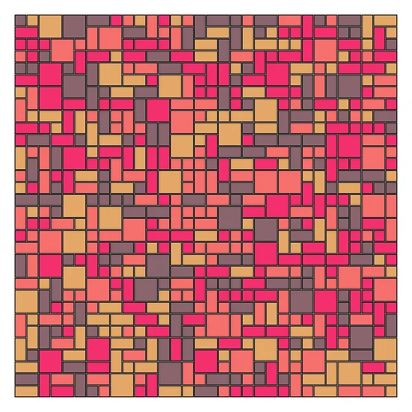 Abstrakcyjny Wzór Figur Geometrycznych Kolorów Generatywna Ilustracja Sztuki Obliczeniowej Kwadraty — Wektor stockowy