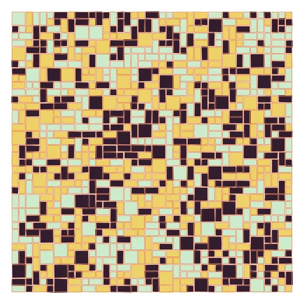 Soyut renk geometrik şekiller deseni, üretken hesaplama sanatı çizimi, renk kareleri ve dikdörtgenler 