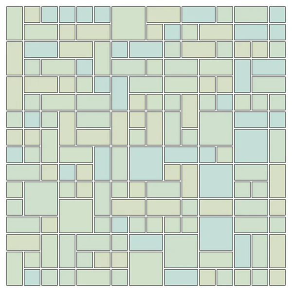 抽象的な色の幾何学的図形パターン 生成的な計算芸術のイラスト 色の正方形と長方形 — ストックベクタ