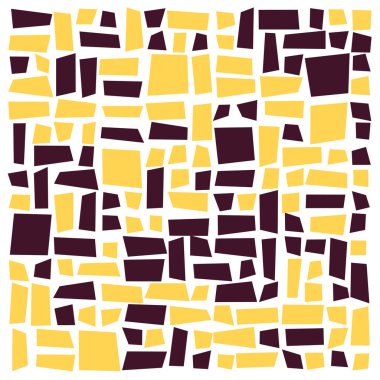 Soyut renk geometrik şekiller deseni, üretken hesaplama sanatı çizimi, renk kareleri ve dikdörtgenler 