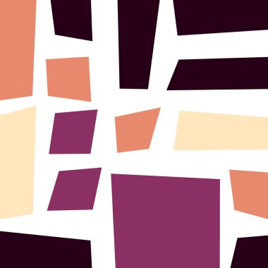 Soyut renk geometrik şekiller deseni, üretken hesaplama sanatı çizimi, renk kareleri ve dikdörtgenler 