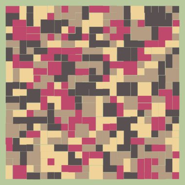 Soyut renk geometrik şekiller deseni, üretken hesaplama sanatı çizimi, renk kareleri ve dikdörtgenler 