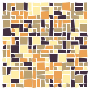 Soyut renk geometrik şekiller deseni, üretken hesaplama sanatı çizimi, renk kareleri ve dikdörtgenler 