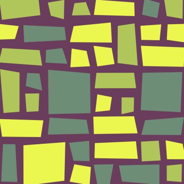 Soyut renk geometrik şekiller deseni, üretken hesaplama sanatı çizimi, renk kareleri ve dikdörtgenler 