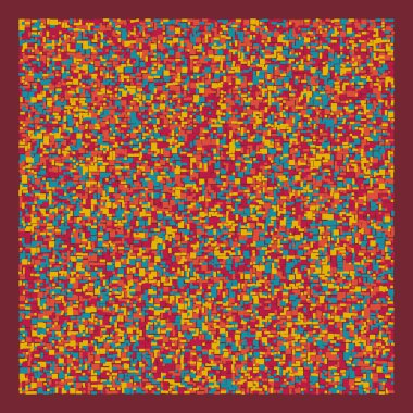 Soyut renk geometrik şekiller deseni, üretken hesaplama sanatı çizimi, renk kareleri ve dikdörtgenler 