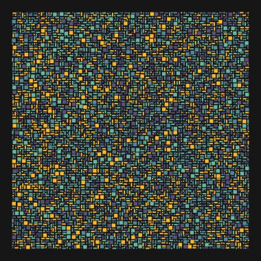 Soyut renk geometrik şekiller deseni, üretken hesaplama sanatı çizimi, renk kareleri ve dikdörtgenler 