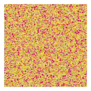 Soyut renk geometrik şekiller deseni, üretken hesaplama sanatı çizimi, renk kareleri ve dikdörtgenler 