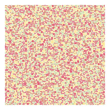 Soyut renk geometrik şekiller deseni, üretken hesaplama sanatı çizimi, renk kareleri ve dikdörtgenler 