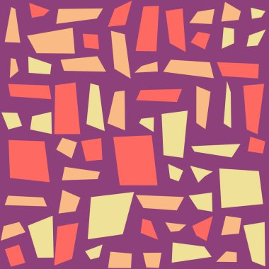 Soyut renk geometrik şekiller deseni, üretken hesaplama sanatı çizimi, renk kareleri ve dikdörtgenler 