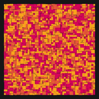 Soyut renk geometrik şekiller deseni, üretken hesaplama sanatı çizimi, renk kareleri ve dikdörtgenler 