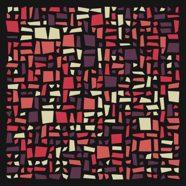 Soyut renk geometrik şekiller deseni, üretken hesaplama sanatı çizimi, renk kareleri ve dikdörtgenler 