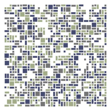 Soyut renk geometrik şekiller deseni, üretken hesaplama sanatı çizimi, renk kareleri ve dikdörtgenler 