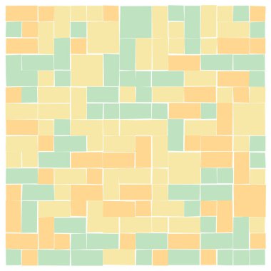 Soyut renk geometrik şekiller deseni, üretken hesaplama sanatı çizimi, renk kareleri ve dikdörtgenler 