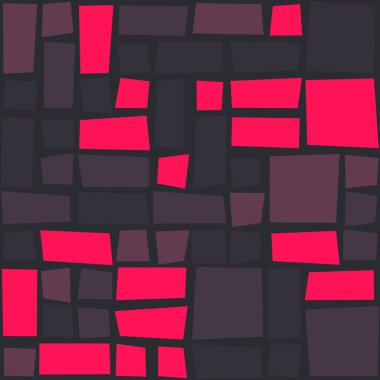 Soyut renk geometrik şekiller deseni, üretken hesaplama sanatı çizimi, renk kareleri ve dikdörtgenler 