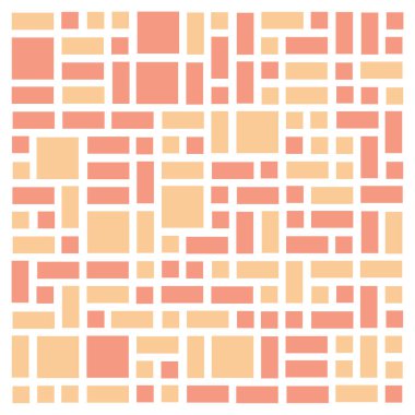 Soyut renk geometrik şekiller deseni, üretken hesaplama sanatı çizimi, renk kareleri ve dikdörtgenler 