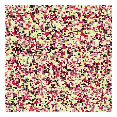 Soyut renk geometrik şekiller deseni, üretken hesaplama sanatı çizimi, renk kareleri ve dikdörtgenler 