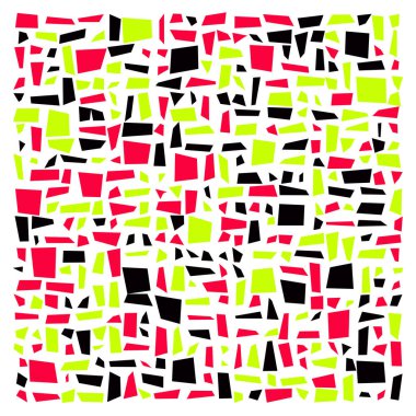 Soyut renk geometrik şekiller deseni, üretken hesaplama sanatı çizimi, renk kareleri ve dikdörtgenler 