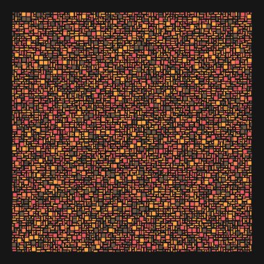 Soyut renk geometrik şekiller deseni, üretken hesaplama sanatı çizimi, renk kareleri ve dikdörtgenler 