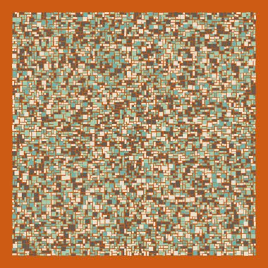 Soyut renk geometrik şekiller deseni, üretken hesaplama sanatı çizimi, renk kareleri ve dikdörtgenler 