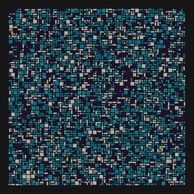 Soyut renk geometrik şekiller deseni, üretken hesaplama sanatı çizimi, renk kareleri ve dikdörtgenler 