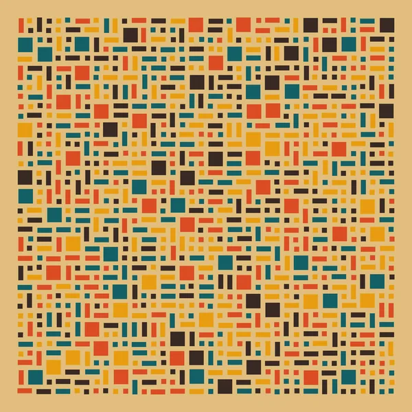 Soyut renk geometrik şekiller deseni, üretken hesaplama sanatı çizimi, renk kareleri ve dikdörtgenler 