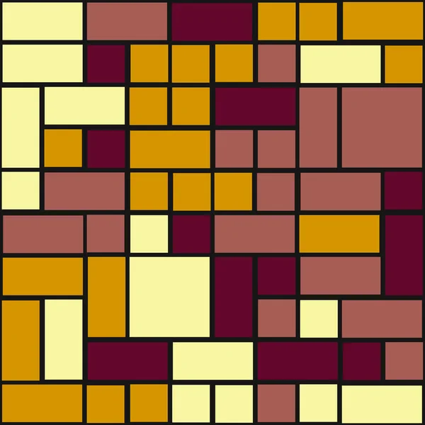 Patrón Figuras Geométricas Color Abstracto Ilustración Generativa Arte Computacional Cuadrados — Archivo Imágenes Vectoriales