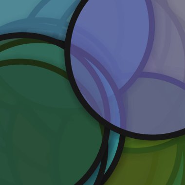 Gölgeli çemberler, soyut vektör sanat çizimi