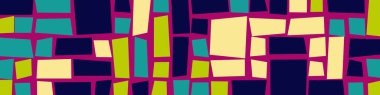 Soyut renk geometrik şekiller deseni, üretken hesaplama sanatı çizimi, renk kareleri ve dikdörtgenler 