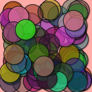 Gölgelerin oluşturduğu çemberler, sanat çizimleri.