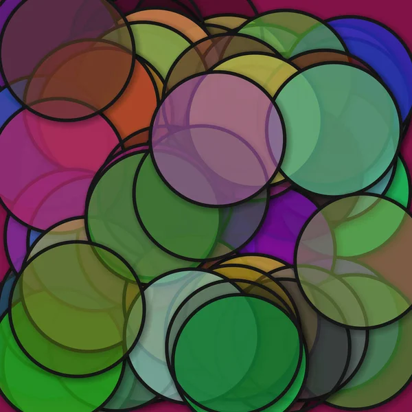 Circles Shadows Abstract Vector Art Illustration — Stock Vector