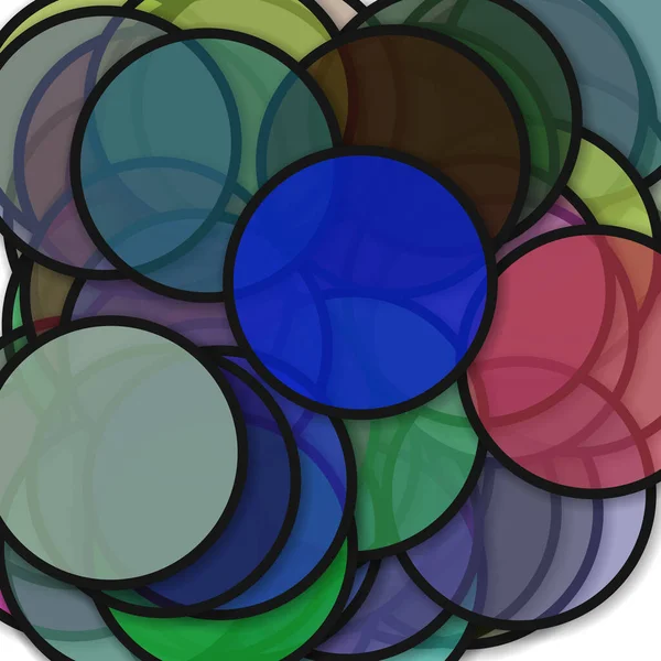 Cirkels Met Schaduwen Abstracte Vector Art Illustratie — Stockvector