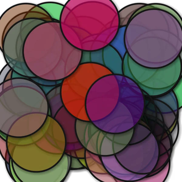Cirkels Met Schaduwen Abstracte Vector Art Illustratie — Stockvector