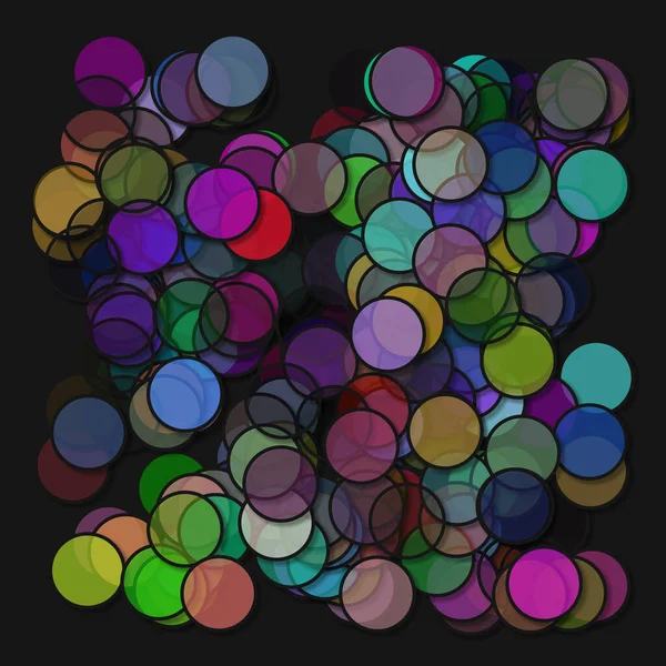 Cercles Avec Ombres Illustration Art Vectoriel Abstrait — Image vectorielle