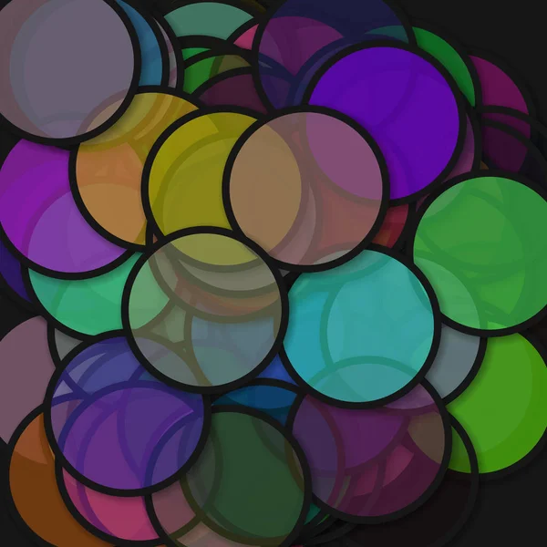 Κύκλοι Σκιές Αφηρημένη Διανυσματική Τέχνη Εικονογράφηση — Διανυσματικό Αρχείο