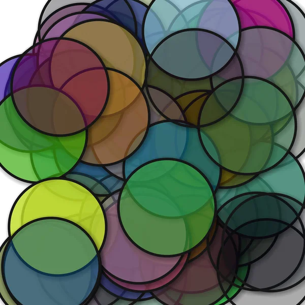 影の円 抽象的なベクトルアートイラスト — ストックベクタ