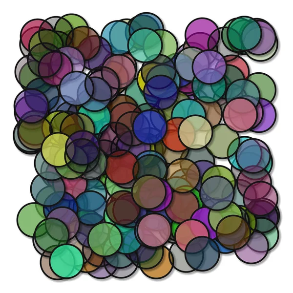 Kruhy Stíny Abstraktní Vektorová Ilustrace — Stockový vektor