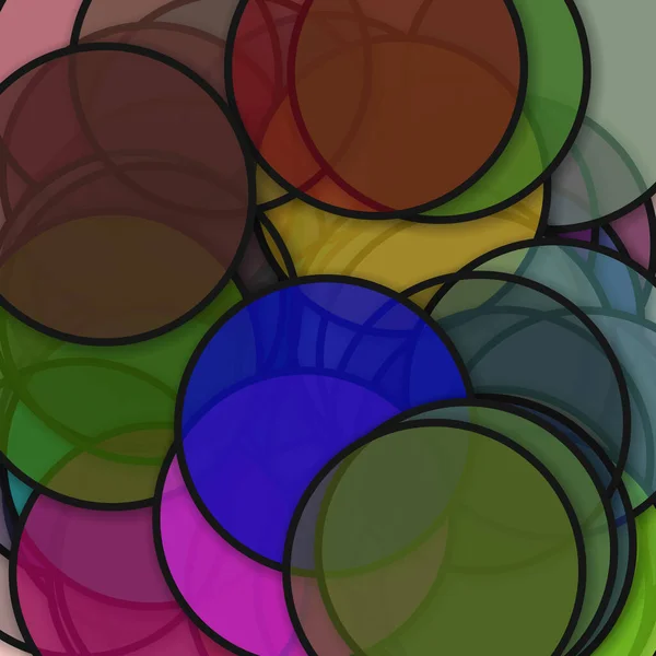 影の円 抽象的なベクトルアートイラスト — ストックベクタ