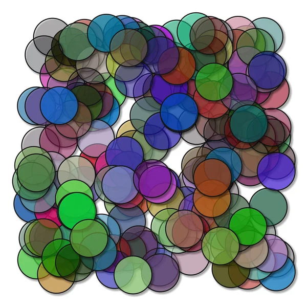 Cercles Avec Ombres Arrière Plan Génératif Illustration Art — Image vectorielle