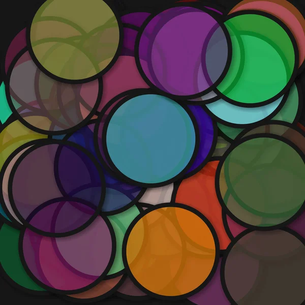 Κύκλοι Σκιές Αφηρημένη Διανυσματική Τέχνη Εικονογράφηση — Διανυσματικό Αρχείο