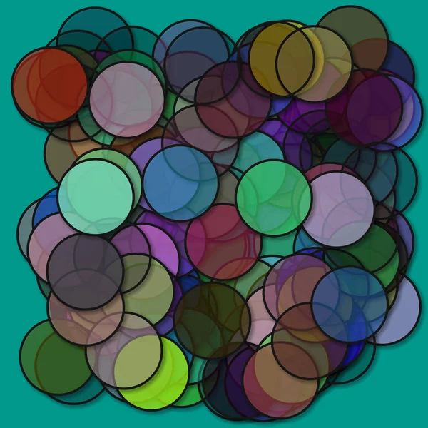 Cercles Avec Ombres Illustration Art Vectoriel Abstrait — Image vectorielle